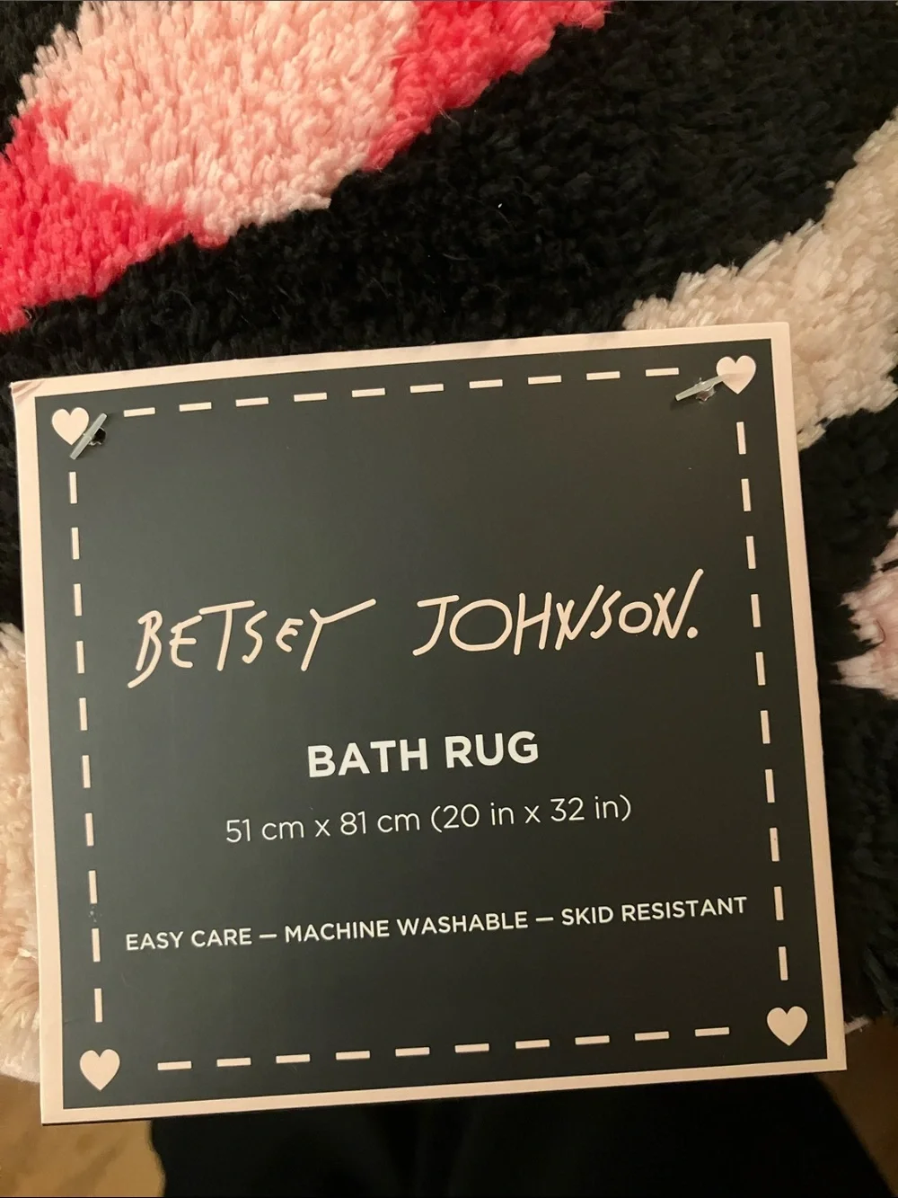 🎀Betsey Johnson 🩷SO CUTE🩷 plush bath rug bows witches’ hats Halloween rug NWT